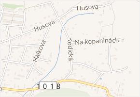 Todická v obci Velké Popovice - mapa ulice