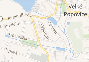 U výkupu v obci Velké Popovice - mapa ulice