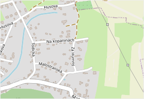Za Humny v obci Velké Popovice - mapa ulice