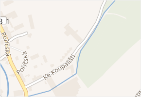 Ke Koupališti v obci Velké Poříčí - mapa ulice