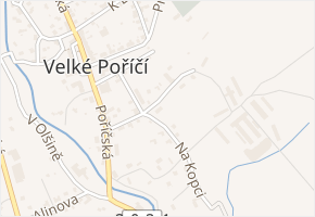 Martincova v obci Velké Poříčí - mapa ulice