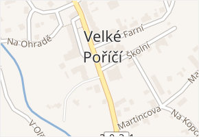 Poříčská v obci Velké Poříčí - mapa ulice