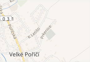 Prkenice v obci Velké Poříčí - mapa ulice