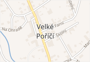 Rezkova v obci Velké Poříčí - mapa ulice