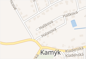 Halasova v obci Velké Přílepy - mapa ulice