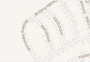 Nerudova v obci Velké Přílepy - mapa ulice