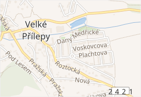 Oldřicha Nového v obci Velké Přílepy - mapa ulice