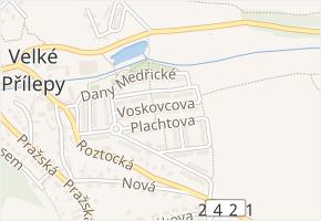 Voskovcova v obci Velké Přílepy - mapa ulice