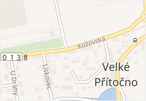Kožovská v obci Velké Přítočno - mapa ulice