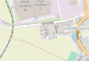 U Dráhy v obci Velké Přítočno - mapa ulice