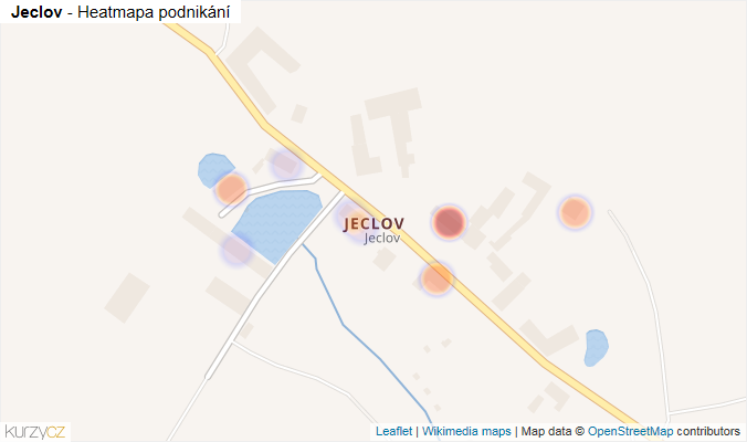 Mapa Jeclov - Firmy v části obce.