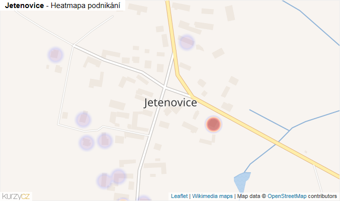 Mapa Jetenovice - Firmy v části obce.