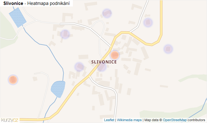 Mapa Slivonice - Firmy v části obce.