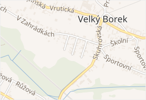 Fučíkova v obci Velký Borek - mapa ulice