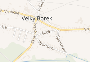 Školní v obci Velký Borek - mapa ulice
