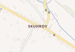 Skuhrov v obci Velký Borek - mapa části obce
