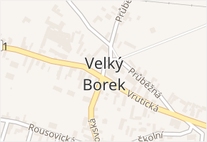 Velký Borek v obci Velký Borek - mapa části obce