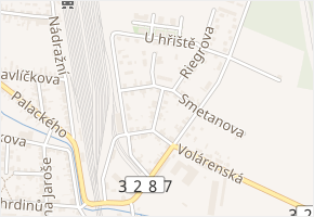 Nerudova v obci Velký Osek - mapa ulice