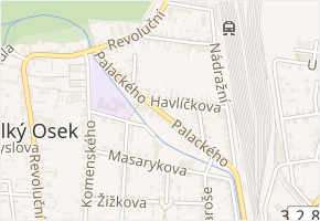 Palackého v obci Velký Osek - mapa ulice