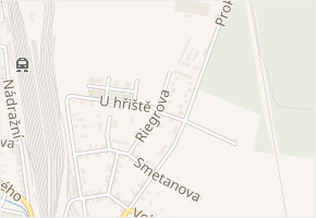 Riegrova v obci Velký Osek - mapa ulice