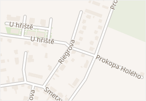 U hřiště v obci Velký Osek - mapa ulice