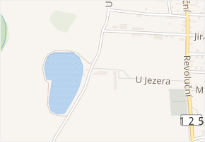 U Jezera v obci Velký Osek - mapa ulice