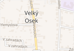 Velký Osek v obci Velký Osek - mapa části obce