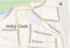Vrchlického v obci Velký Osek - mapa ulice