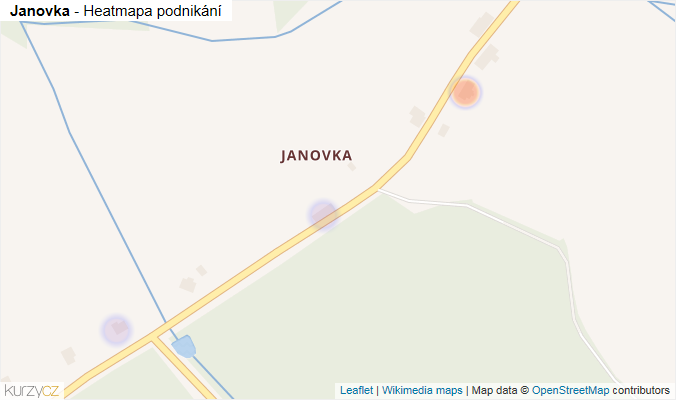 Mapa Janovka - Firmy v části obce.