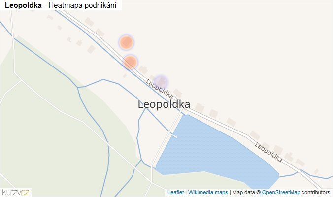 Mapa Leopoldka - Firmy v části obce.