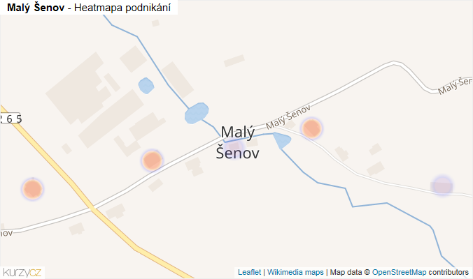 Mapa Malý Šenov - Firmy v části obce.