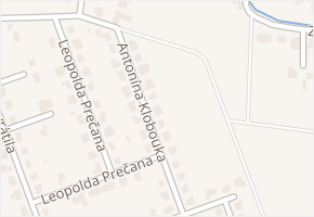 Antonína Klobouka v obci Velký Týnec - mapa ulice