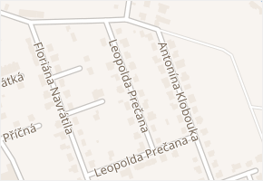 Leopolda Prečana v obci Velký Týnec - mapa ulice