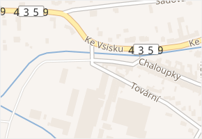 Tovární v obci Velký Týnec - mapa ulice