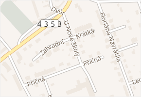 U nové školy v obci Velký Týnec - mapa ulice