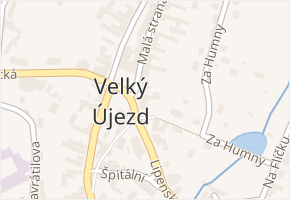 Tršická v obci Velký Újezd - mapa ulice