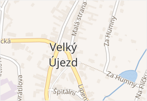 Varhošťská v obci Velký Újezd - mapa ulice