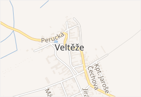 Perucká v obci Veltěže - mapa ulice