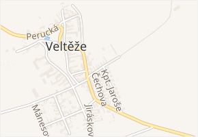 Polní v obci Veltěže - mapa ulice
