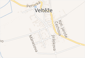 Vrchlického v obci Veltěže - mapa ulice