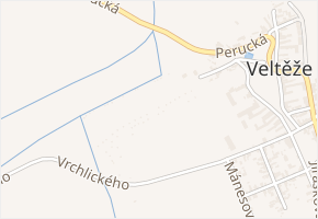 Zahradní v obci Veltěže - mapa ulice