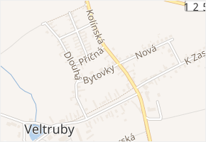 Bytovky v obci Veltruby - mapa ulice