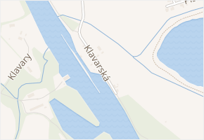 Klavarská v obci Veltruby - mapa ulice