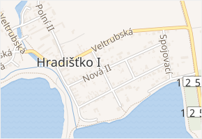 Nová II v obci Veltruby - mapa ulice