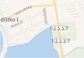 Pobřežní v obci Veltruby - mapa ulice