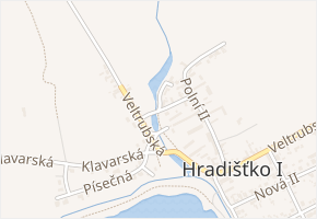 Šikmá II v obci Veltruby - mapa ulice