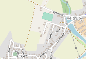V Třešňovce v obci Veltruby - mapa ulice