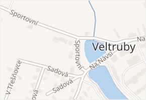 Veltruby v obci Veltruby - mapa části obce