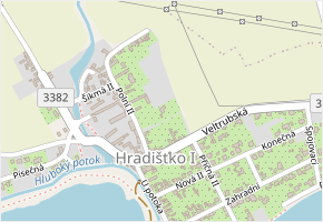 Východní v obci Veltruby - mapa ulice