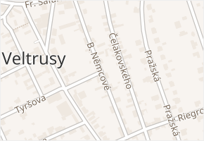 B. Němcové v obci Veltrusy - mapa ulice